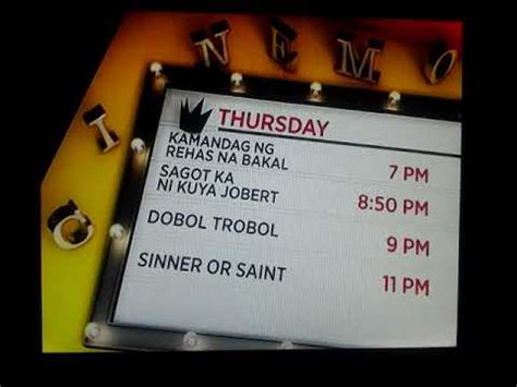 cinemo schedule|Iba pa.